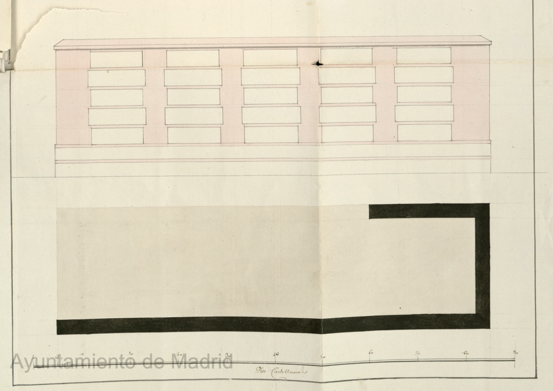 Plano del Juego de Pelota de la ermita de San Blas (1819)